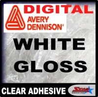 Digital White Gloss Clear Adhesive Avery MPI 2800 Polymeric